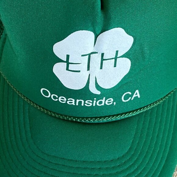 Vintage Otto LTH Oceanside California Green Mess Snapback Trucker Hat - Picture 2 of 7